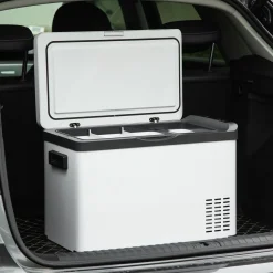 Glacière-congélateur portable à compression 30L max. -22°C prise alume-cigare + adaptateur inclus blanc noir