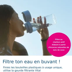 Gourde filtrante filtrante Vital vert clair