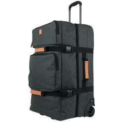 Grand Sac de voyage à roulettes gris 75x38x37cm - 90L
