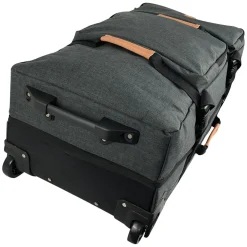 Grand Sac de voyage à roulettes gris 75x38x37cm - 90L