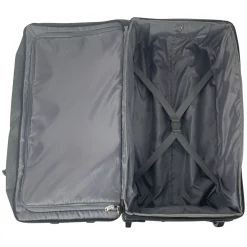 Grand Sac de voyage à roulettes gris 75x38x37cm - 90L