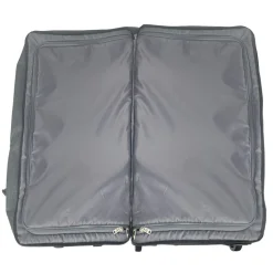 Grand Sac de voyage à roulettes gris 75x38x37cm - 90L