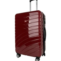 Grande Valise rigide 75 cm 8 roues WAVY POP - rouge
