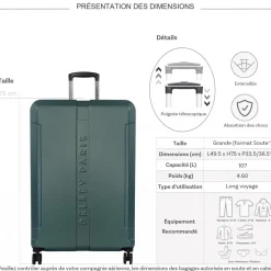 Grande valise rigide Départ TSA 75cm