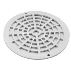 Grille bonde de fond ronde pour piscine - Diam 17,5 cm - Blanc - PDFX9938