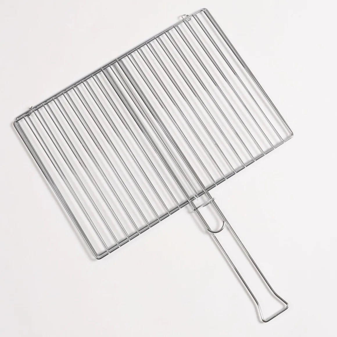 Grille de barbecue double 40x29 cm - manche bambou