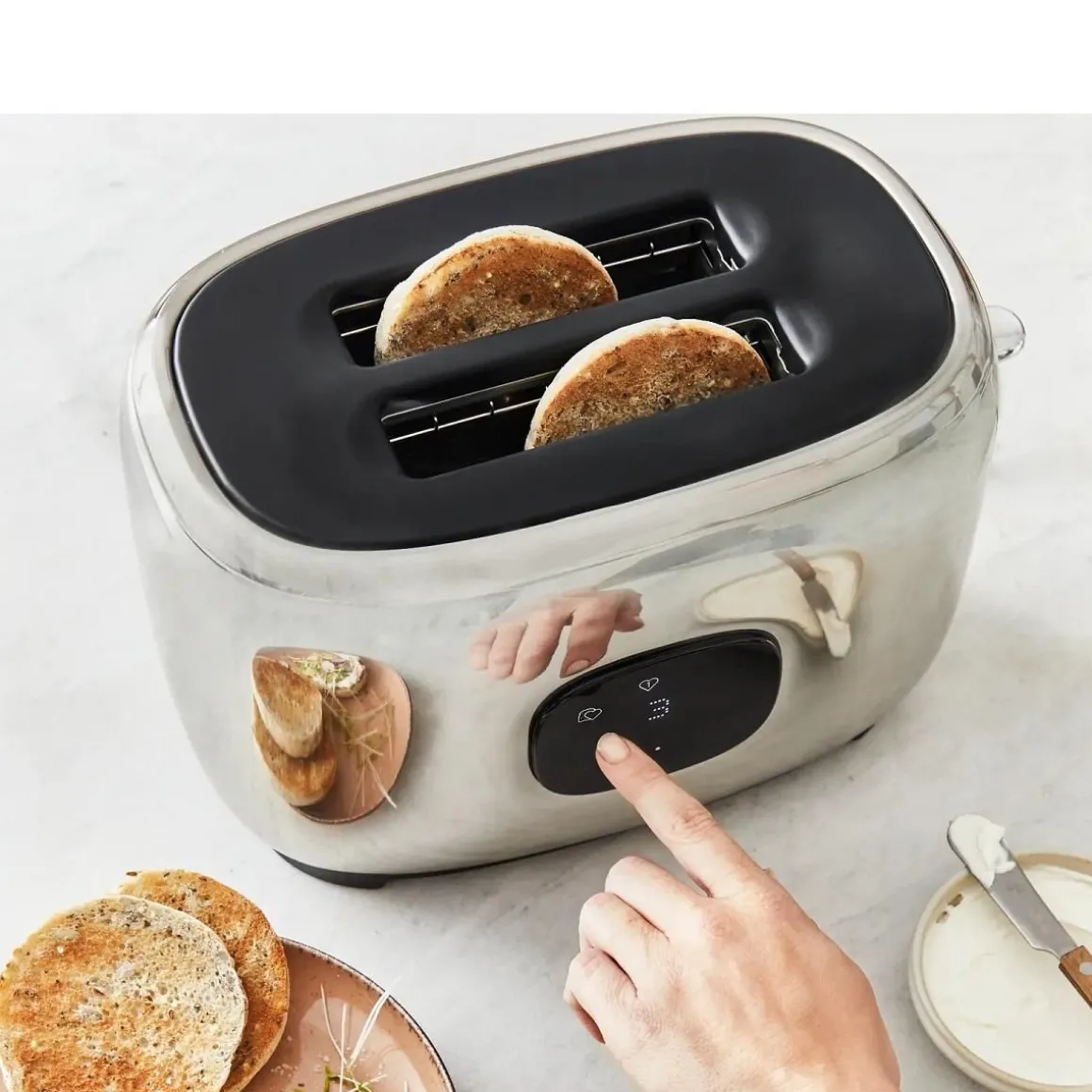 Grille-pains 2 fentes 1050w inox - LT883D10