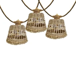 Guirlande d'extérieur SAMOA LIGHT HYBRID Beige Rotin 8m