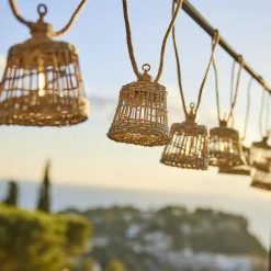 Guirlande d'extérieur SAMOA LIGHT HYBRID Beige Rotin 8m