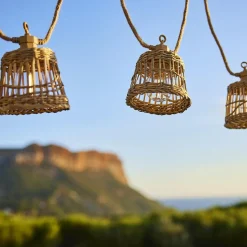 Guirlande d'extérieur SAMOA LIGHT HYBRID Beige Rotin 8m