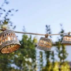 Guirlande d'extérieur SAMOA LIGHT HYBRID Beige Rotin 8m