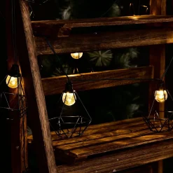 Guirlande diamant 10 ampoules MILY Noir Acier 3.90M