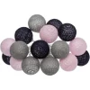 Guirlande Led 16 Boules Pinky 255cm Multicolore
