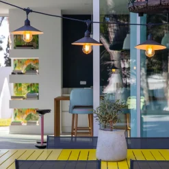 Guirlande lumineuse VINTY LIGHT CONNECTABLE Noir Acier 10M