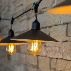 Guirlande lumineuse VINTY LIGHT CONNECTABLE Noir Acier 10M