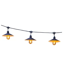 Guirlande lumineuse VINTY LIGHT CONNECTABLE Noir Acier 10M