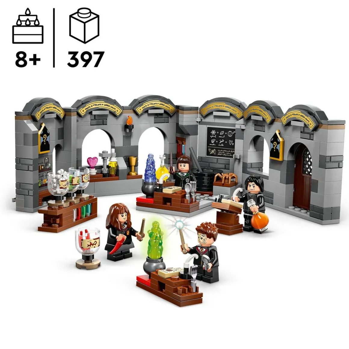 Harry Potter 76431 - Le château de Poudlard : le Cours de Potions - Salle de Classe à Construire - Jouet de Sorcier pour Enfants - Cadeau Magique Pour les Enfants dès 8 Ans