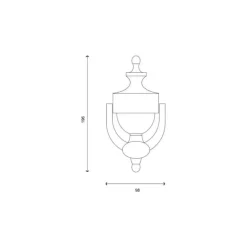 Heurtoir Victorien C - finition patiné