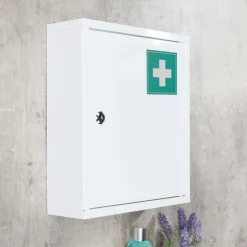 HI Armoire a pharmacie 31,5x10x36 cm Acier