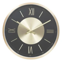 Horloge en Métal Ariana 30cm Noir & Or