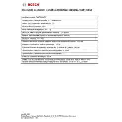 Hotte décorative DWQ66DM50 - Évacuation et recyclage, 60 cm, 610 m3/h