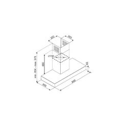Hotte décorative murale DHB2934B Rotator