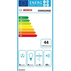 Hotte décorative murale inclinée DWK65DK60