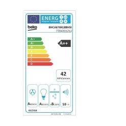 Hotte décorative murale inclinée BHCA67841BBHSI