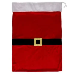 Hotte de Noël Veste Santa 70cm Rouge & Noir