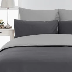 Housse de couette bicolore en percale coton DOZMARY