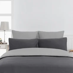 Housse de couette bicolore en percale coton DOZMARY