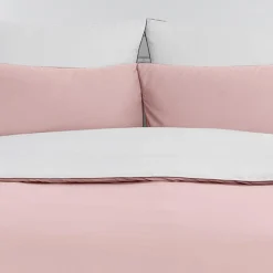 Housse de couette bicolore en percale coton DOZMARY