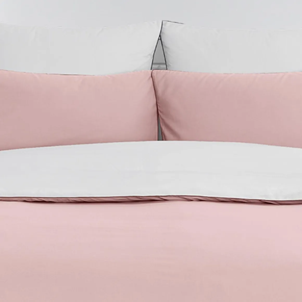 Housse de couette bicolore en percale coton DOZMARY