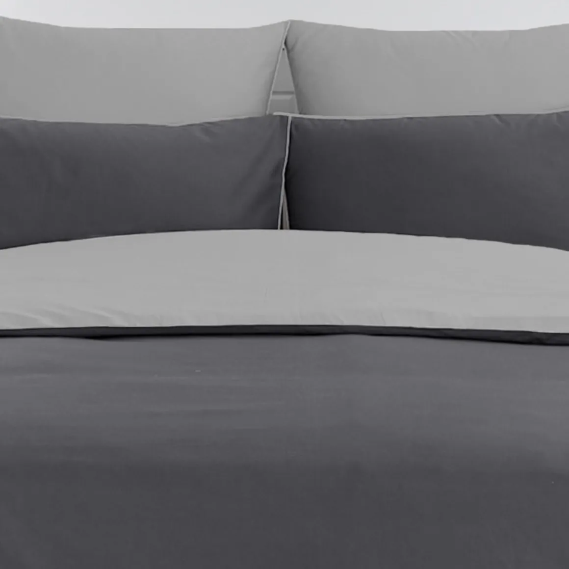 Housse de couette bicolore en percale coton DOZMARY