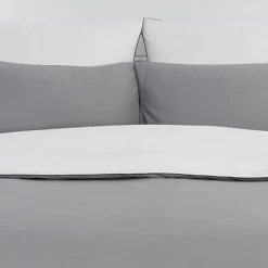 Housse de couette bicolore en percale coton DOZMARY