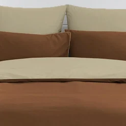 Housse de couette bicolore en percale coton DOZMARY