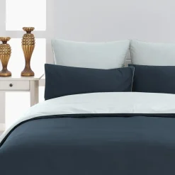 Housse de couette bicolore en percale coton DOZMARY