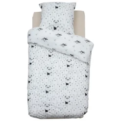 Housse de couette enfant 140x200 Panda + taie coton 57 fils