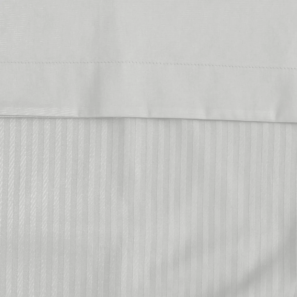 Housse de couette rayée réversible satin de coton VERSAILLES