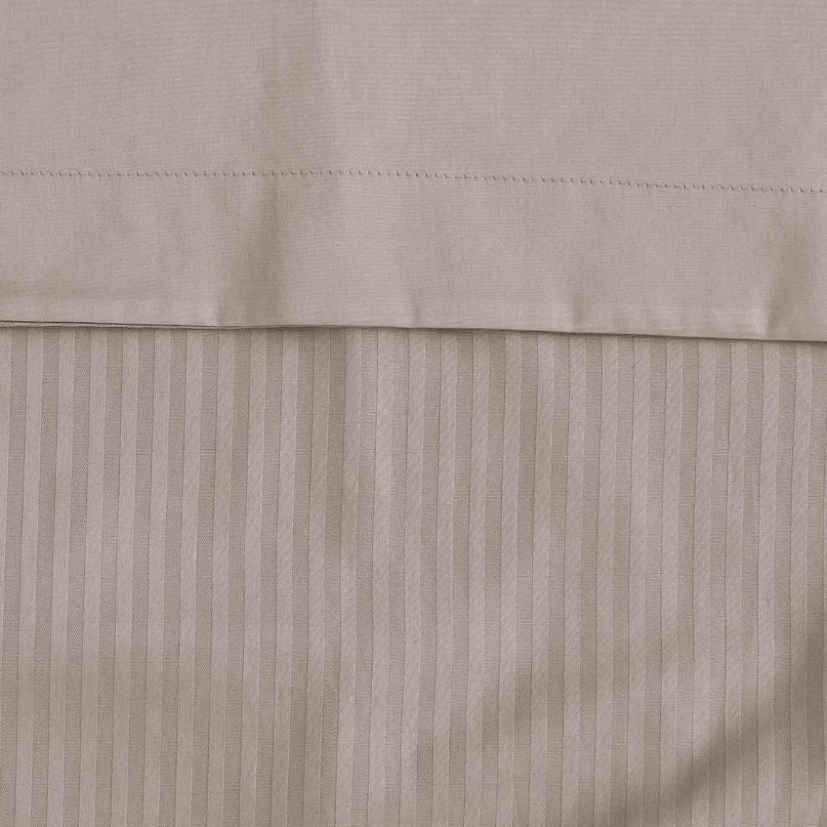 Housse de couette rayée réversible satin de coton VERSAILLES