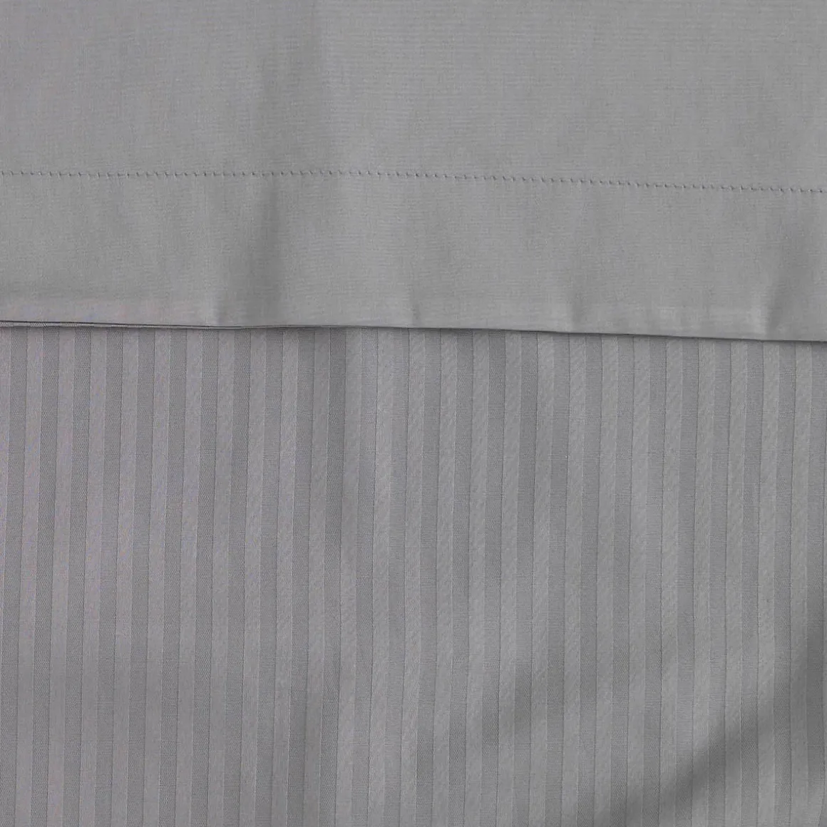 Housse de couette rayée réversible satin de coton VERSAILLES