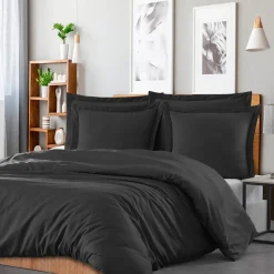 Housse de couette rayée réversible satin de coton VERSAILLES