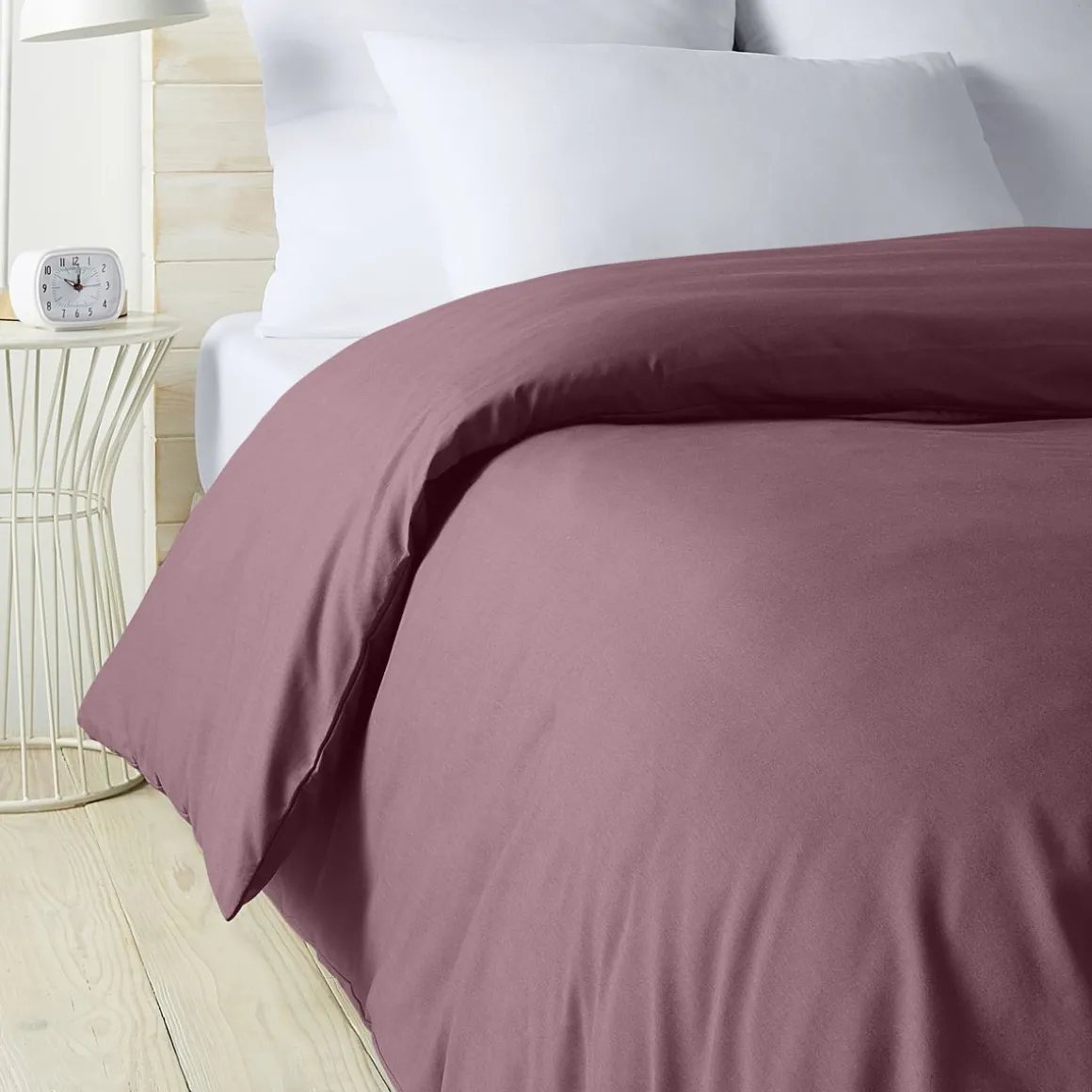Housse de couette unie en percale de coton 70 fils - collection permanente
