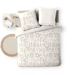 Housse de couette 240x220 + 2 taies PANDORIS microfibre