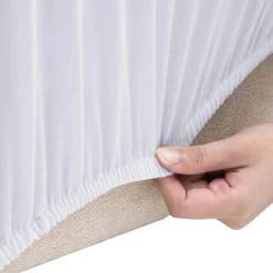 Housse extensible de canape Blanc Jersey de polyester