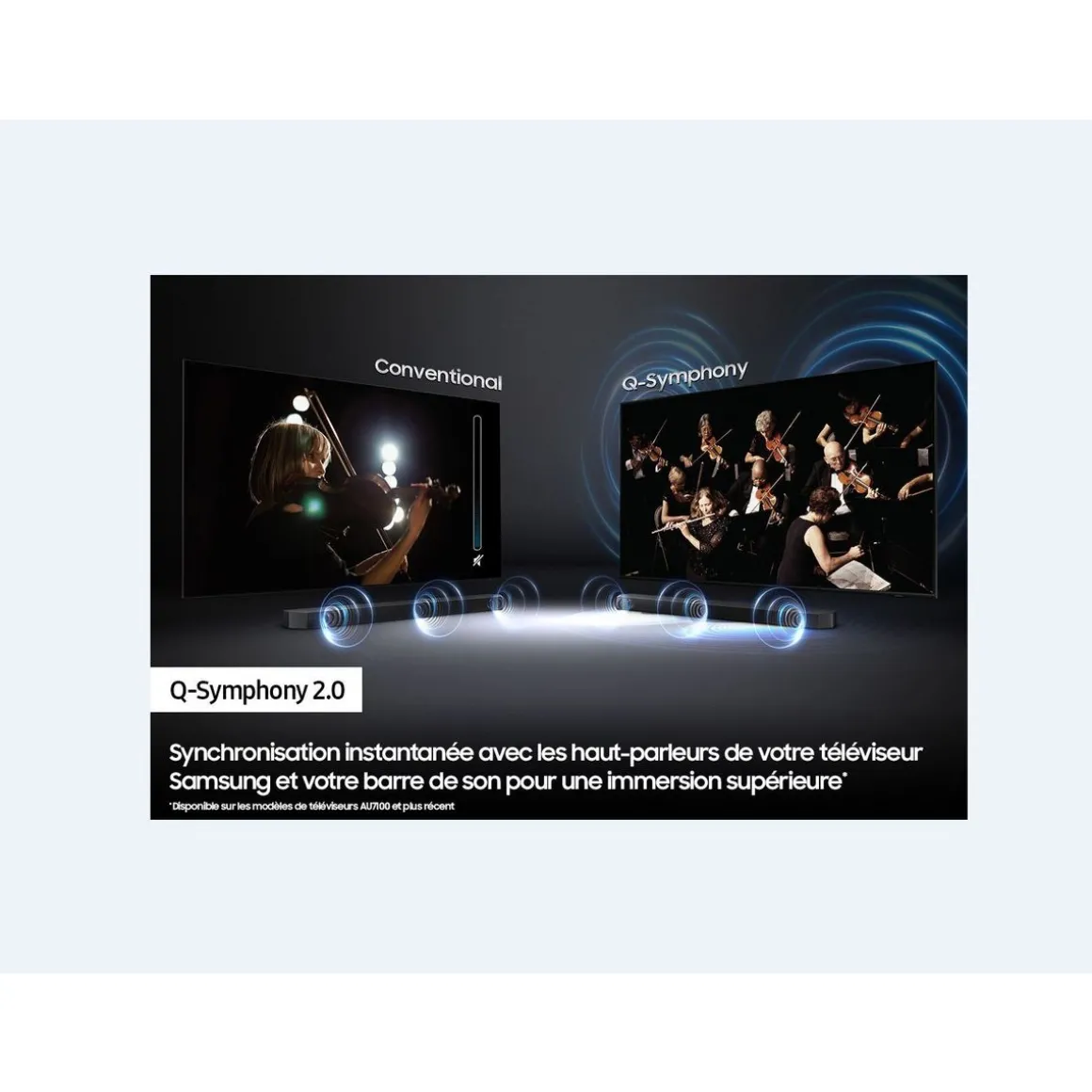 HW-S60B Barre de son 5.0 Caisson de basse intégré