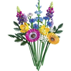 Icons 10313 Bouquet de fleurs sauvages, Plantes Artificielles avec Coquelicots et Lavande, Activité Manuelle pour Adultes, Cadeau, Botanical Collection