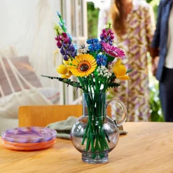 Icons 10313 Bouquet de fleurs sauvages, Plantes Artificielles avec Coquelicots et Lavande, Activité Manuelle pour Adultes, Cadeau, Botanical Collection