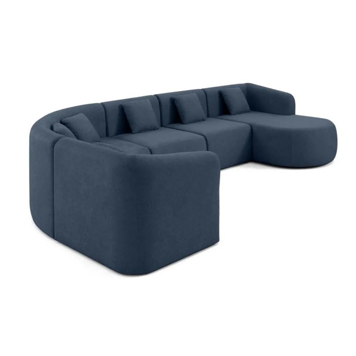 Ikare - canapé modulable d'angle droit - 6 places - en tissu