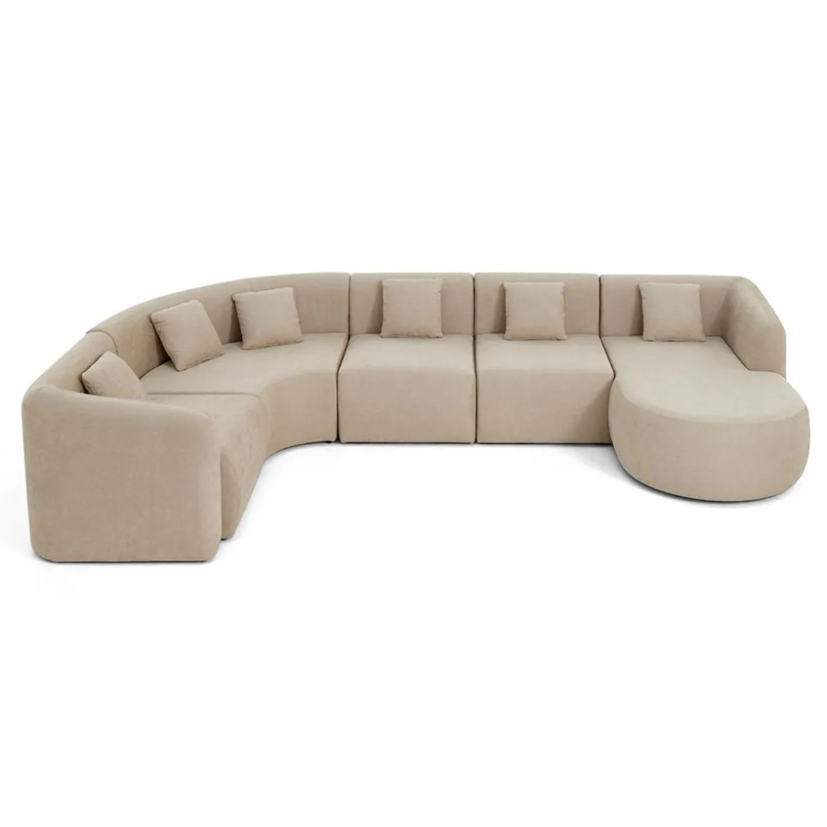 Ikare - canapé modulable d'angle droit - 6 places - en tissu